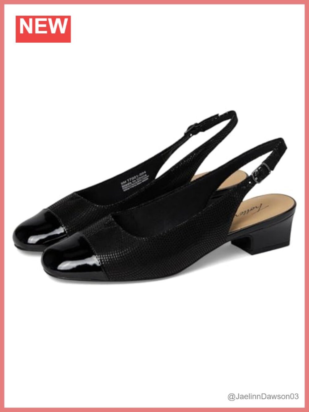 Trotters Dea Leather Slingback Block Heel Pumps with Arch Support